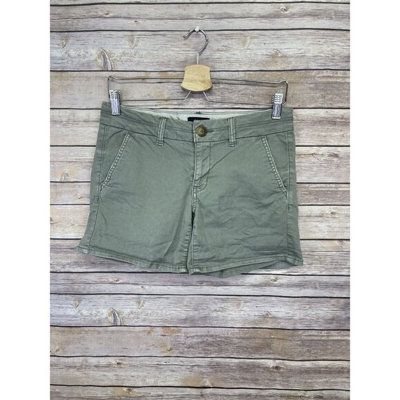 American Eagle Outfitters Pants - American Eagle Womens 2 Midi Shorts Stretchy Flat Front Green Shorts